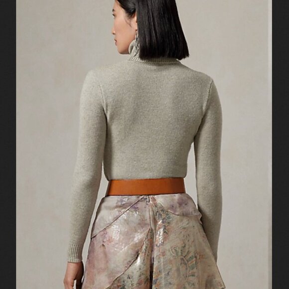 NWT RALPH LAUREN Collection $1300 Purple Label Cashmere Gray turtleneck … - Picture 11 of 15